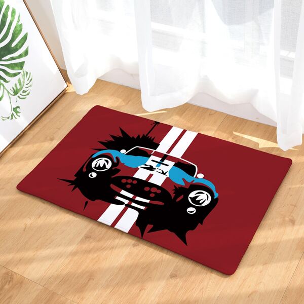 

1pc Car Print Carpet, Multicolor