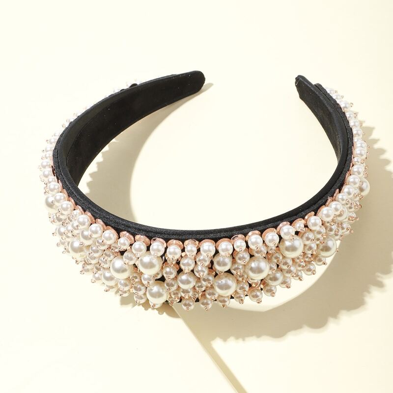 

Handmade Faux Pearl Hair Hoop, Multicolor