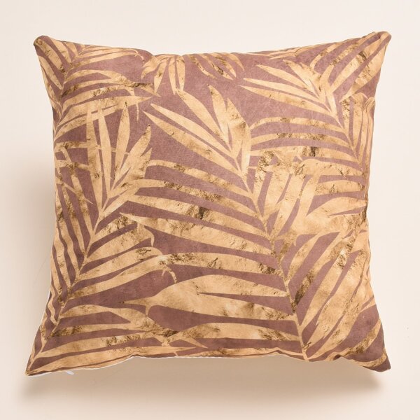 

Leaf Print Cushion Cover Without Filler, Multicolor