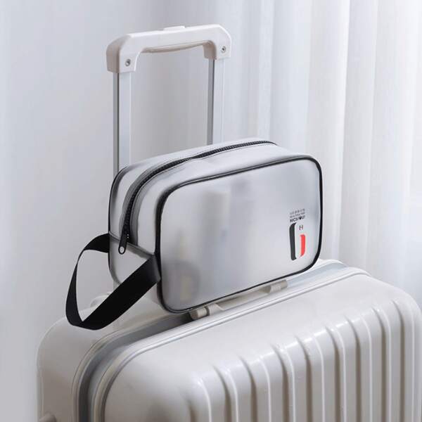 

1pc Clear Matte Toiletries Storage Bag