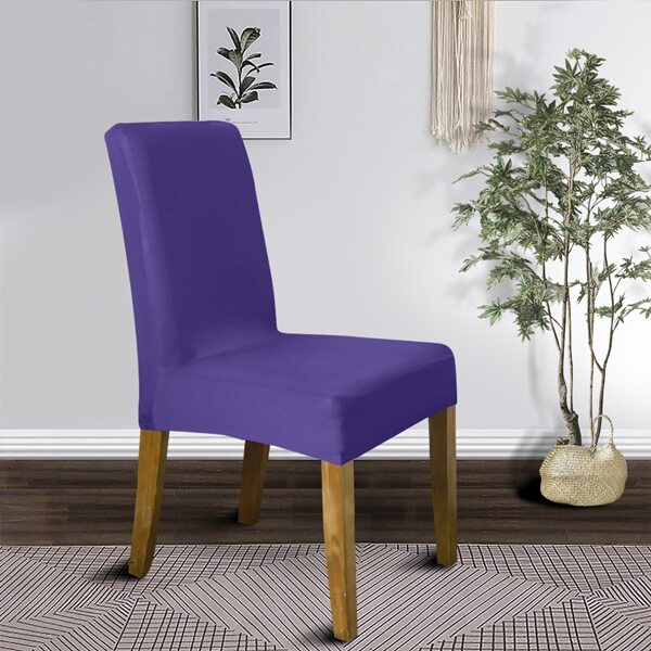 

Solid Stretchy Chair Cover, Purple