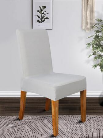 غطاء كرسي مخصص من الحرير الحليبي قابل للتمدد ولا يغطي نصف الكرسي للزفاف و الحفلات و الفنادق، متوفر في المخزون قطعة واحدة/مجموعة