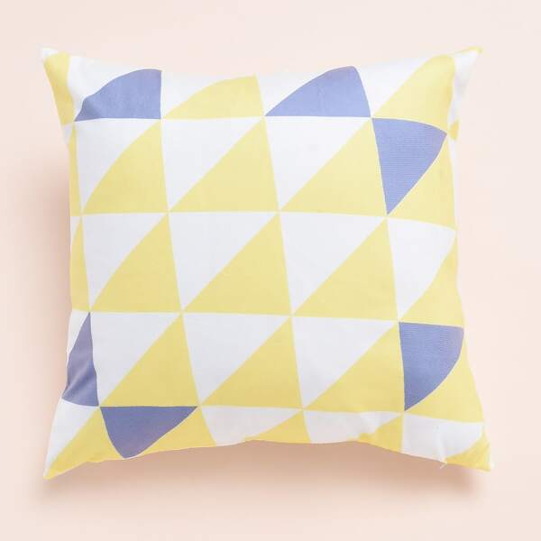 

Triangle Print Cushion Cover Without Filler, Multicolor