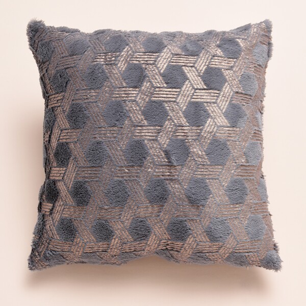 

Hot Stamping Cushion Cover Without Filler, Grey