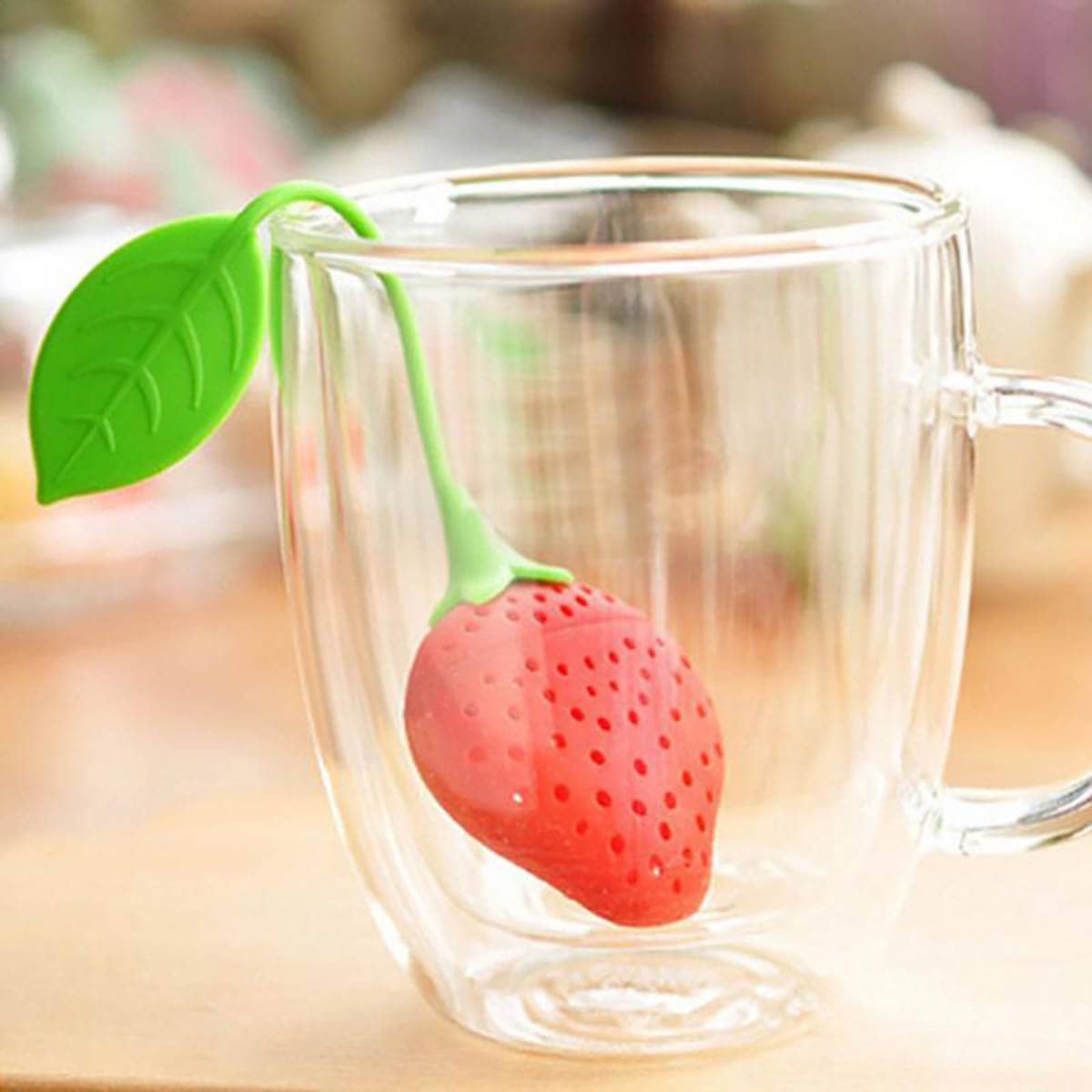 

Strawberry Shaped Tea Filter, Multicolor