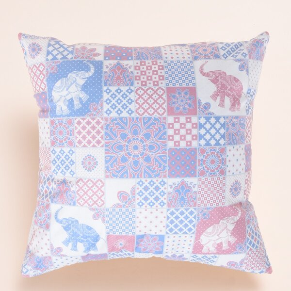 

Vintage Flower Print Cushion Cover Without Filler, Multicolor