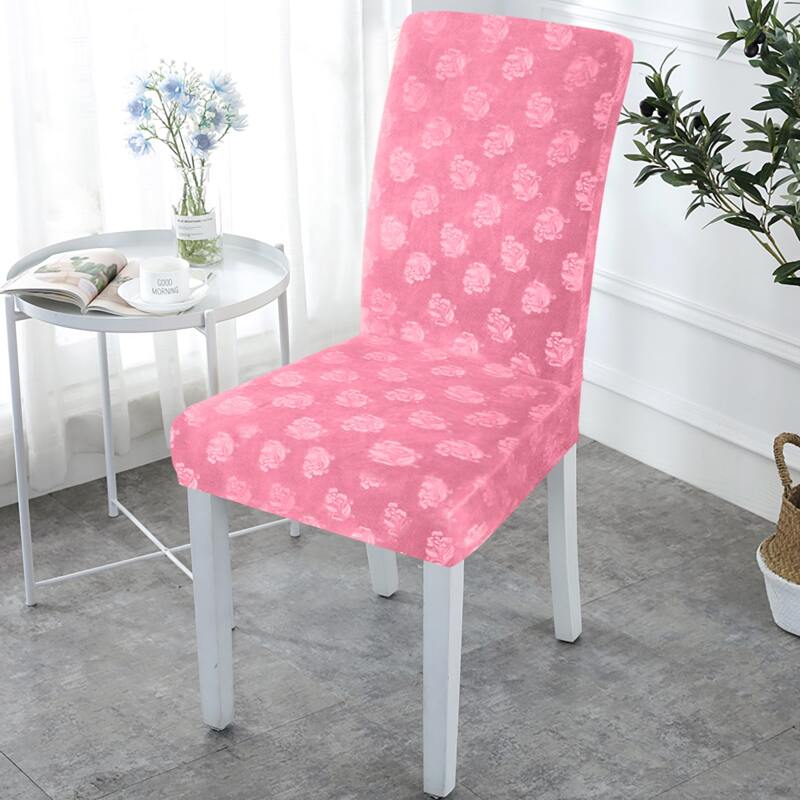 

Flower Print Stretchy Chair Cover, Pink