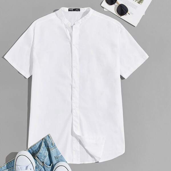 

Men Solid Shirt, White