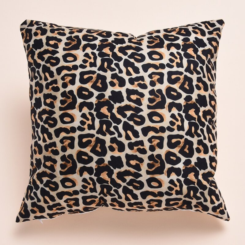 

Leopard Print Cushion Cover Without Filler, Multicolor