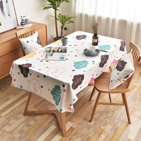 

Cloud Print Tablecloth, Multicolor