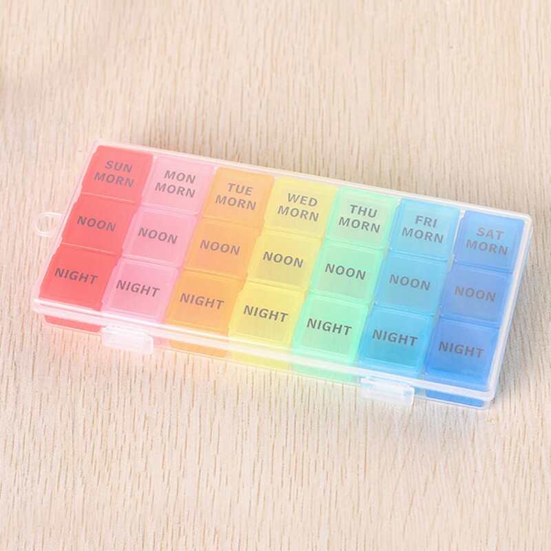 

Multi-grid Pill Storage Box, Multicolor