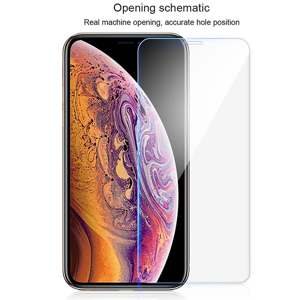 

1pc iPhone Screen Tempered Glass Film, Clear