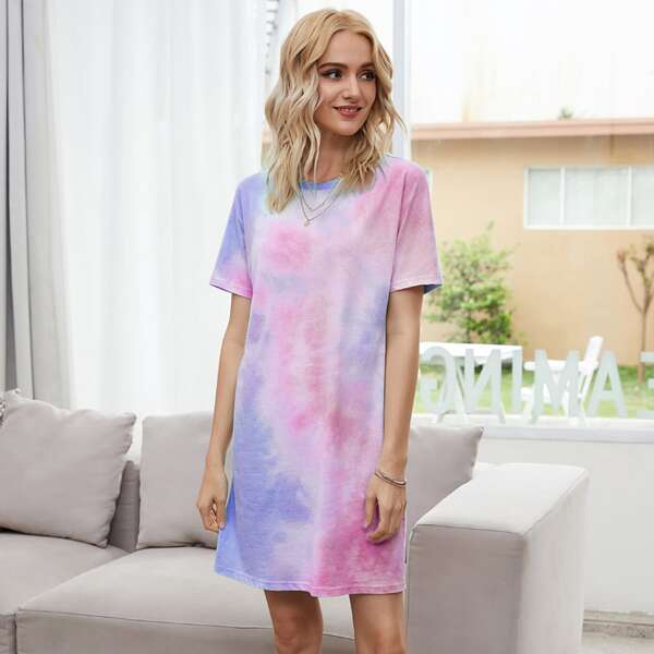 

Tie Dye Tee Dress, Multicolor