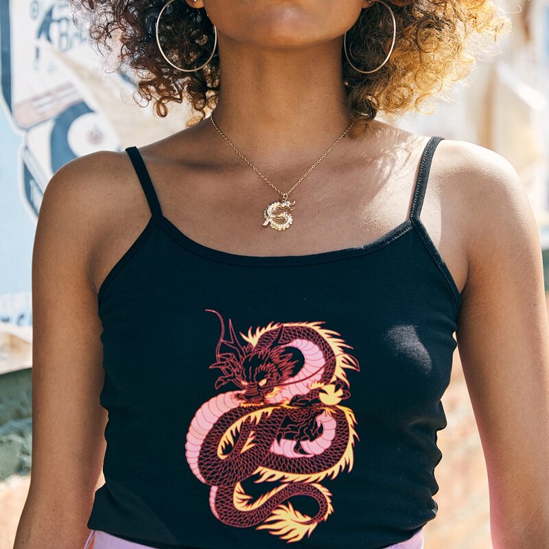 

Dragon Crop Cami, Black