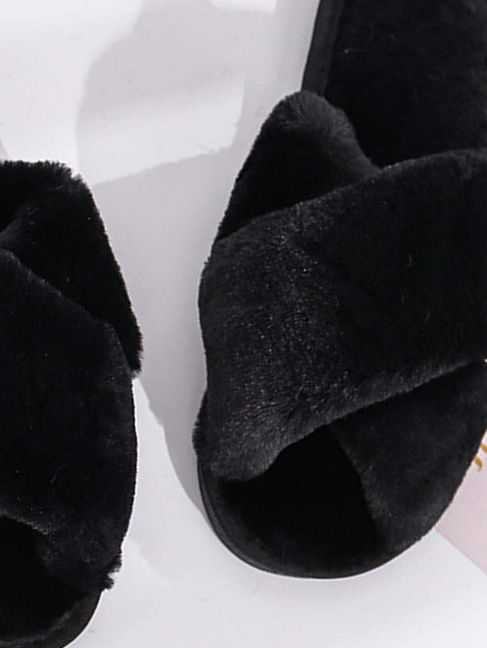 Criss Cross Fluffy Slippers