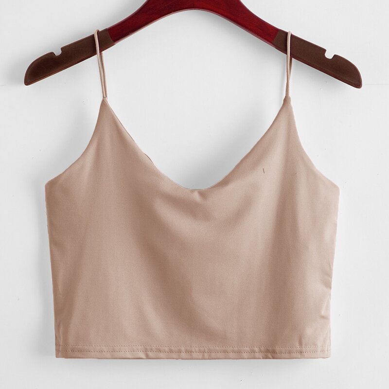 

Solid Crop Cami, Mocha brown