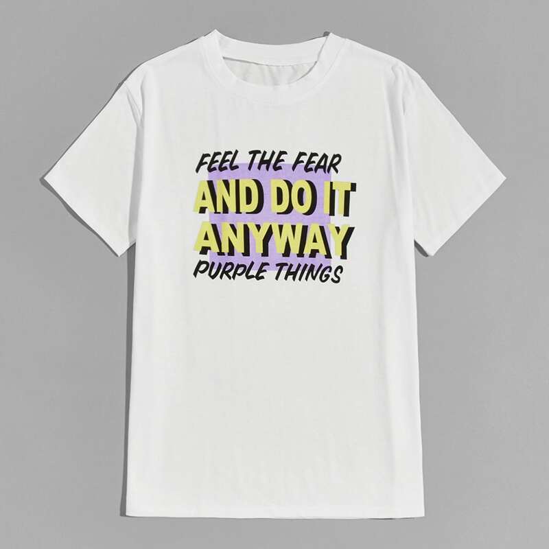 

Guys Slogan Graphic Tee, White