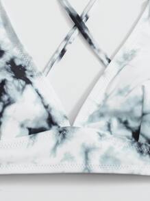 Tie Dye High Waisted Bikini Set Summer Beach - Multicolor - View 5