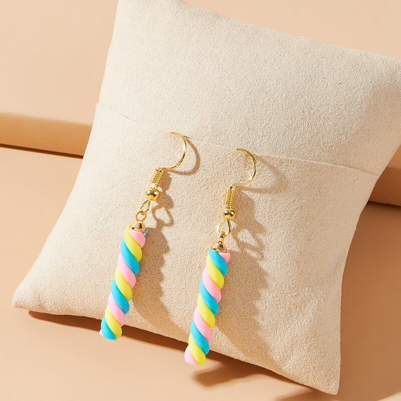 

Rainbow Twisty Drop Earrings, Multicolor