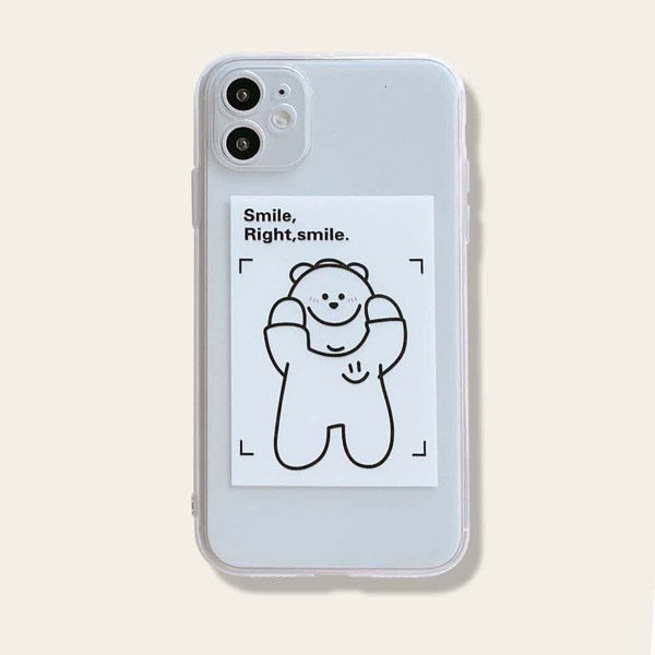 

1шт прозрачный чехол для iPhone с принтом