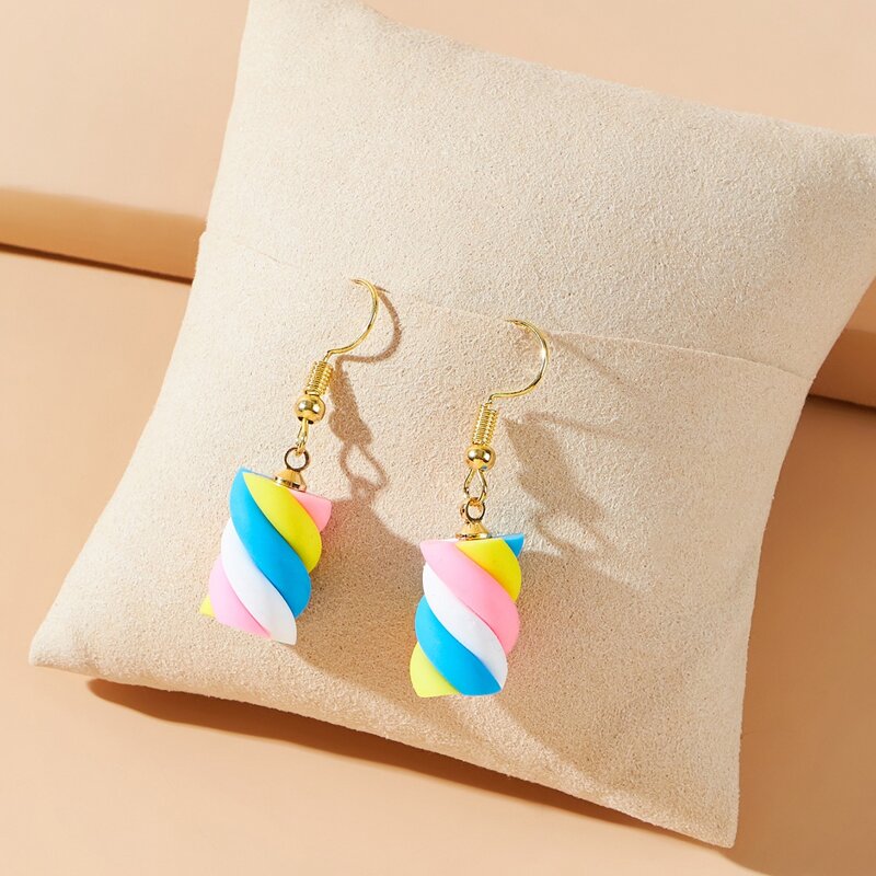 

Rainbow Twisty Drop Earrings, Multicolor