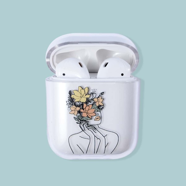 

1шт прозрачный чехол для Airpods с принтом