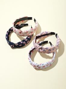 4 piezas aro de pelo de niñas floral - Multicolor - Ver 2
