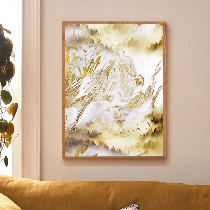 

Abstract Quicksand Pattern Wall Painting Without Frame, Multicolor