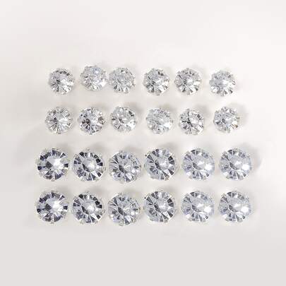 12Pairs Men Crystal…