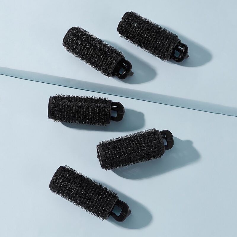 

5pcs Self-adhesive Hair Curler, Black