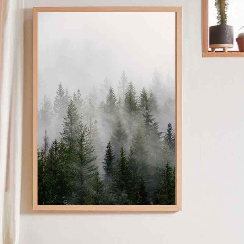 

Forest Print Wall Painting Without Frame, Multicolor
