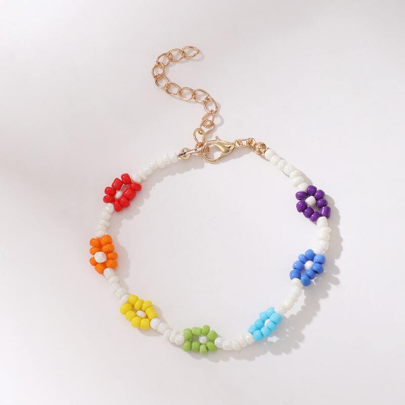 

Floral Beaded Bracelet, Multicolor