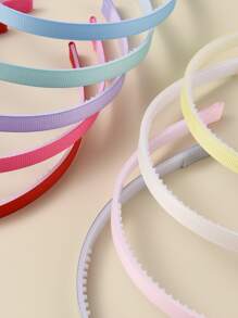 9pcs Toddler Girls Simple Hair Hoop - Multicolor - View 3