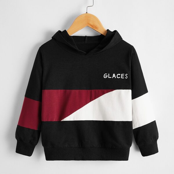 

Toddler Boys Letter Graphic Colorblock Sweatshirt, Black