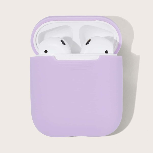 

1шт однотонный чехол для Airpods, Пурпурный