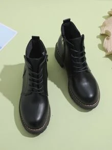 wide fit lace up ankle boots