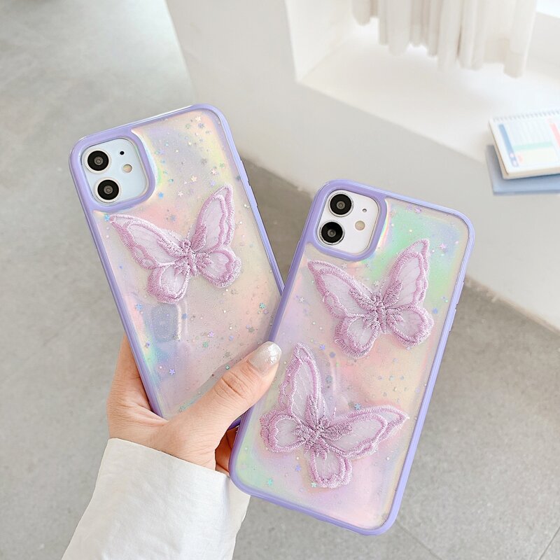 

Butterfly Holographic iPhone Case, Multicolor