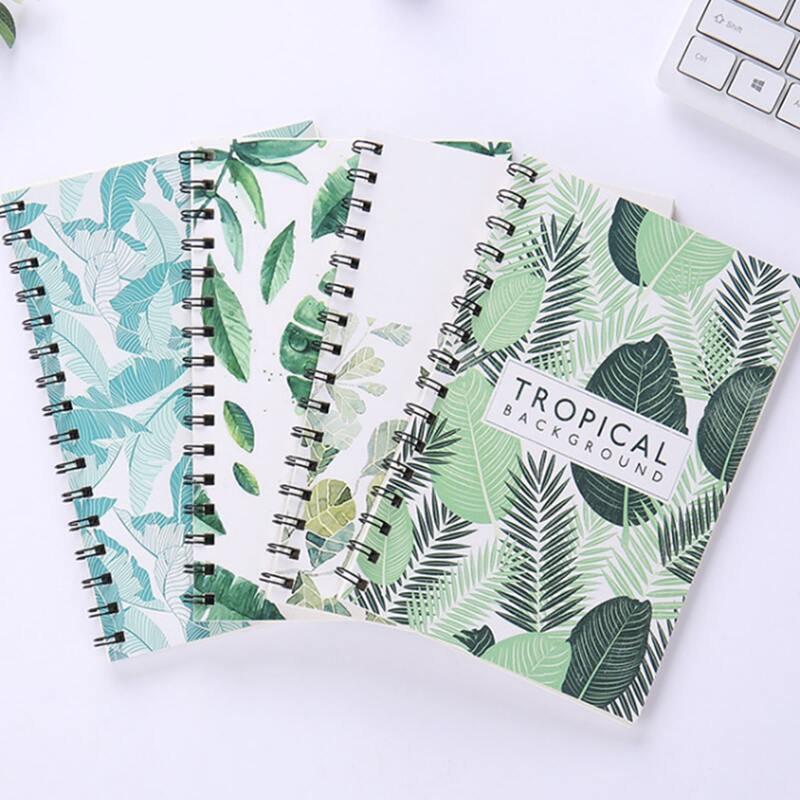 

1pack Leaf Print Cover Random Notebook, Multicolor