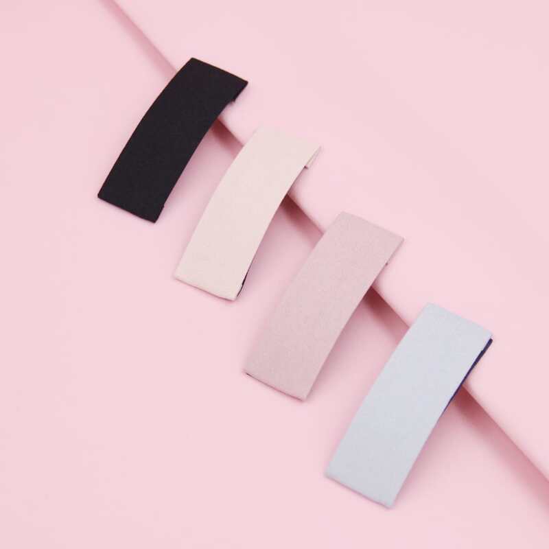 

4pcs Plain Cloth Bobby Pin, Multicolor