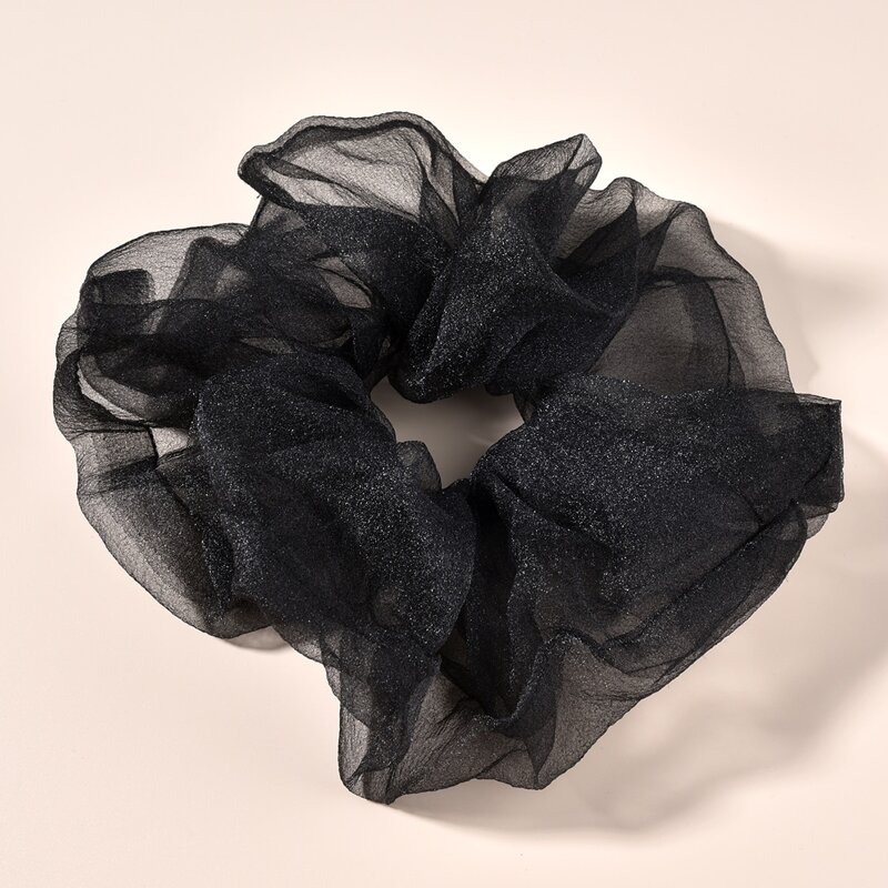 

Plain Mesh Scrunchie, Black