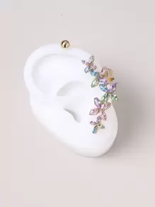 多色花朵耳掛 - 彩色 - 查看 1