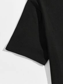 Manfinity VCAY Men Cotton Wolf & Slogan Graphic Tee - Black - View 4