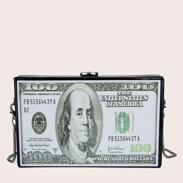 

Girls Clip Top Box Bag, Black