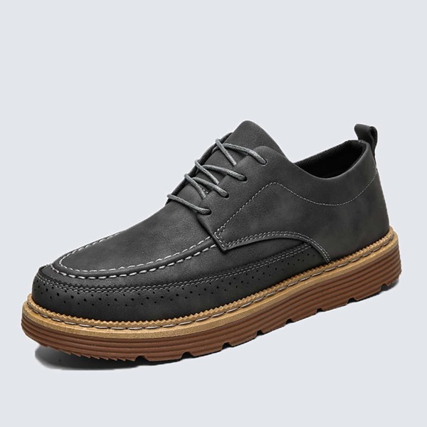 

Men Lace-up Front Dress Shoes, Grey