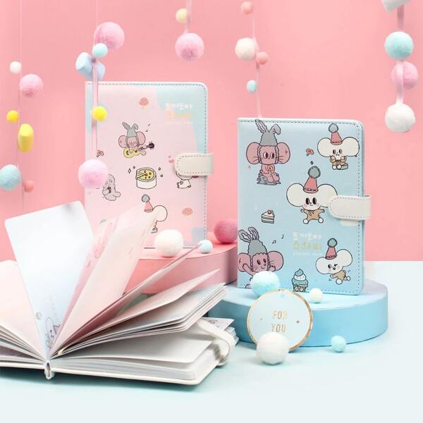 

1pack Cartoon Mouse Print Cover Random Notebook, Multicolor