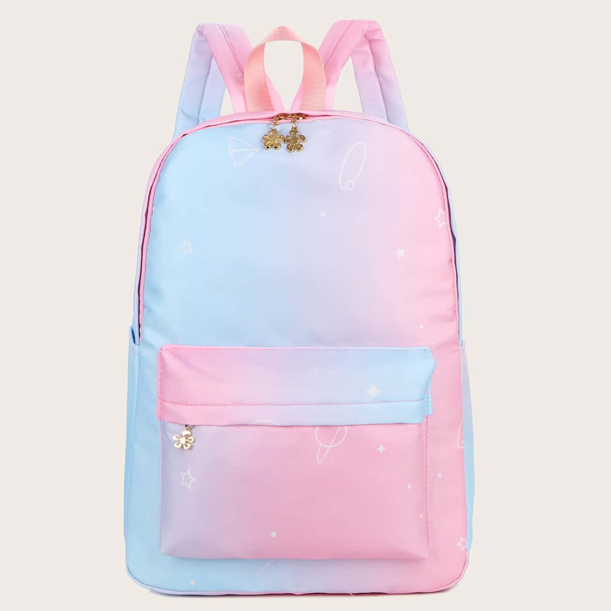 

Ombre Large Capacity Backpack, Baby pink