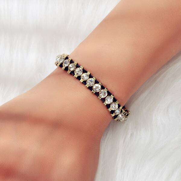 

Rhinestone Decor Bracelet, Black