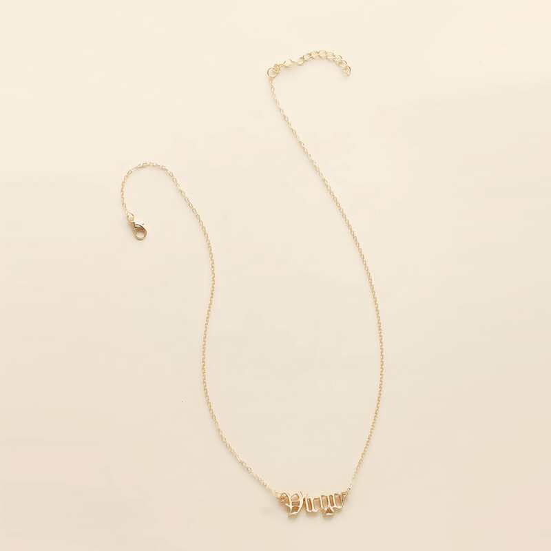 

Letter Decor Necklace, Gold