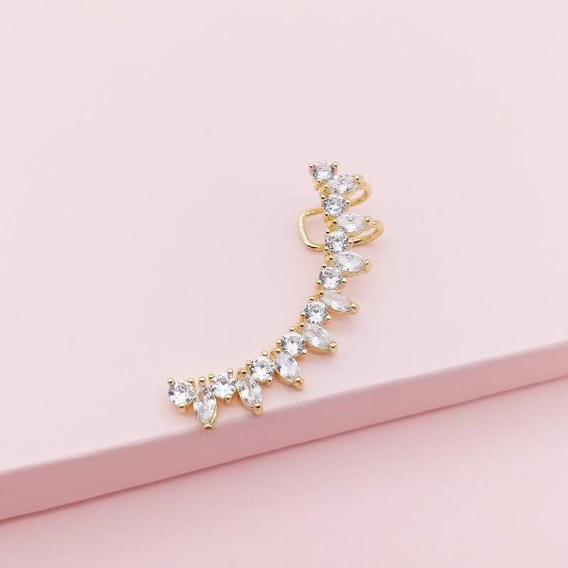 

Gemstone Decor Ear Climber, Gold