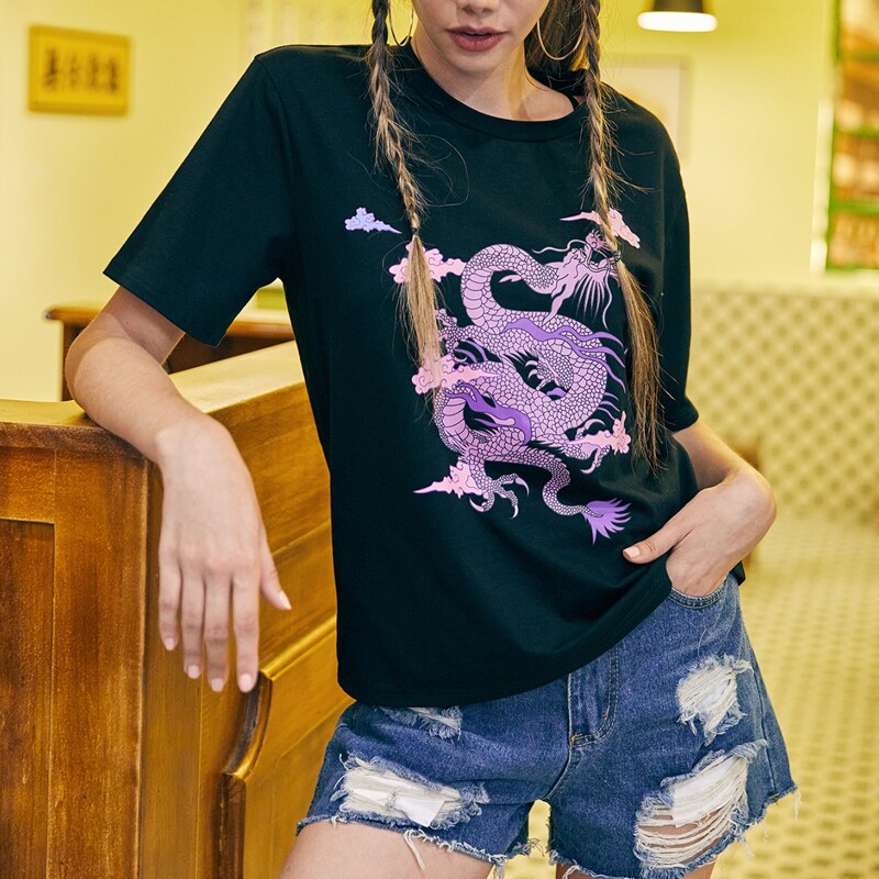

Dragon Graphic Tee, Black